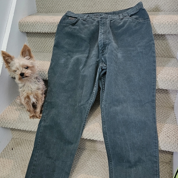 Wrangler Vintage High Rise Straight Leg Mom Jeans Green 18X32 (Size Large) - Picture 3 of 7